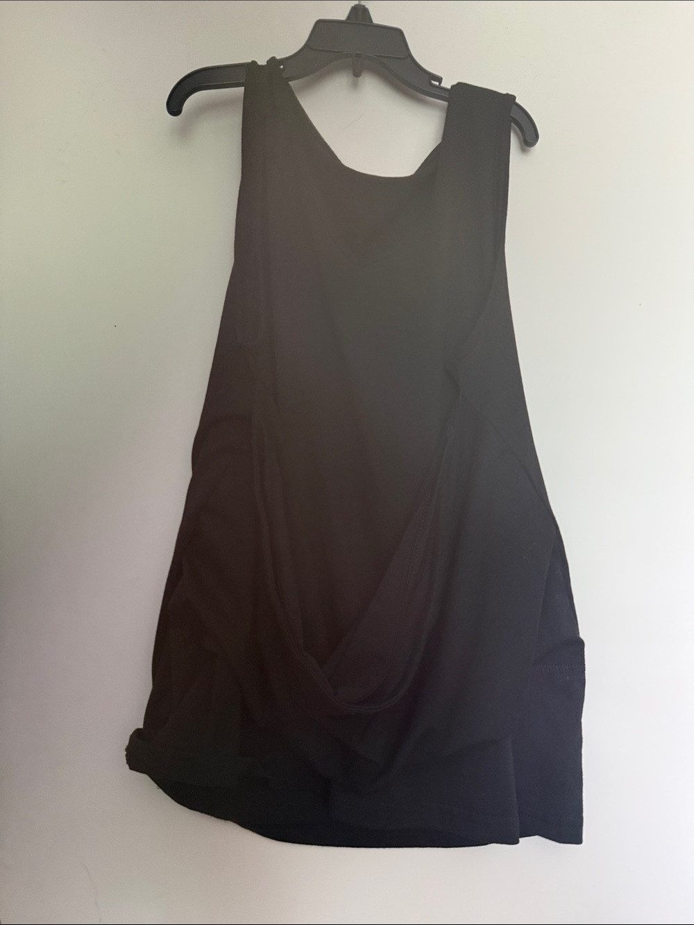 Black Women's Sleeveless Draped Tank Top,maternity top